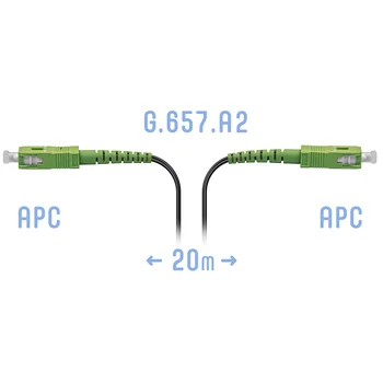 Патчкорд оптический FTTH SC/APC, кабель 604-06-01, 20 метров