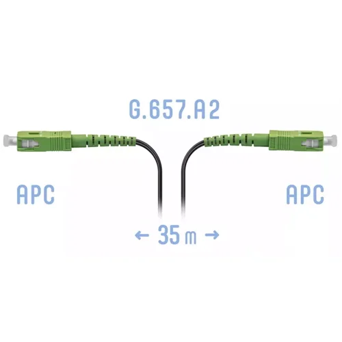 Патчкорд оптический FTTH SC/APC, кабель 604-06-01, 35 метров
