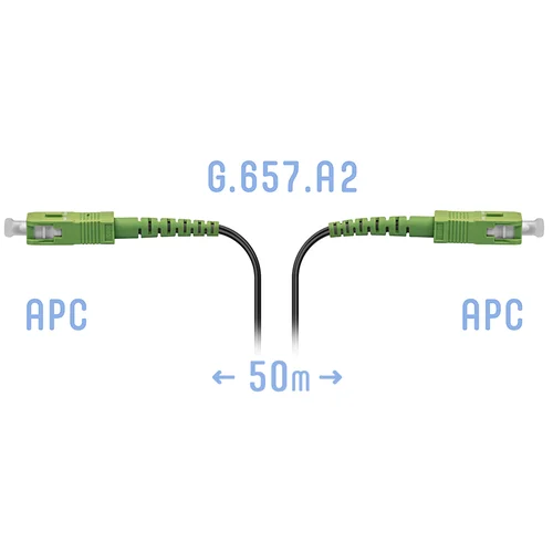 Патчкорд оптический FTTH SC/APC, кабель 604-06-01, 50 метров