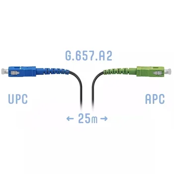 Патчкорд оптический FTTH SC/APC-SC/UPC, кабель 604-02-01, 25 метров