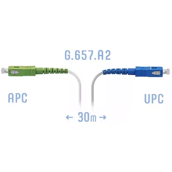 Патчкорд оптический FTTH SC/APC-SC/UPC, кабель 604-02-01W, 30 метров