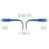 Патчкорд оптический FTTH SC/UPC, кабель 604-02-01, 50 метров