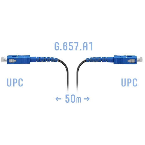 Патчкорд оптический FTTH SC/UPC, кабель 604-02-01, 50 метров