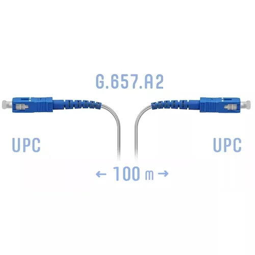 Патчкорд оптический FTTH SC/UPC, кабель 604-02-01W, 100 метров