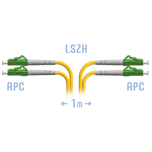 Патчкорд оптический LC/APC SM Duplex 1 метр