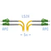 Патчкорд оптический LC/APC SM Duplex 5 метров