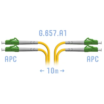 Патчкорд оптический LC/APC SM G.657.A1 Duplex 10 метров