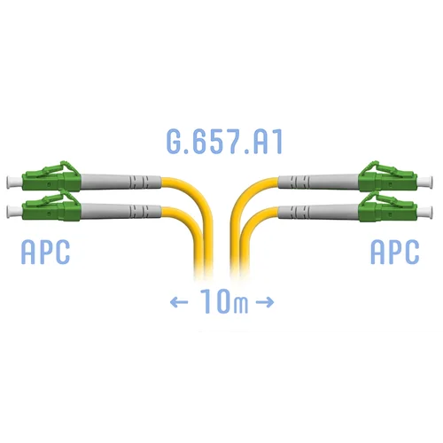Патчкорд оптический LC/APC SM G.657.A1 Duplex 10 метров
