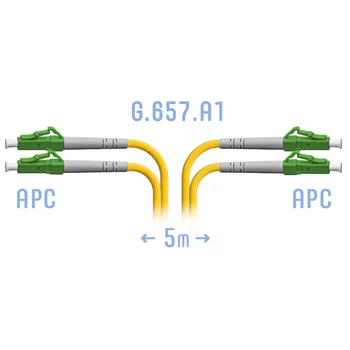 Патчкорд оптический LC/APC SM G.657.A1 Duplex 5 метров
