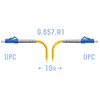 Патчкорд оптический LC/UPC SM G.657.A1 10 метров