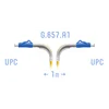 Патчкорд оптический LC/UPC SM G.657.A1 (угловой) 1 метр