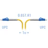 Патчкорд оптический LC/UPC SM G.657.A1 1 метр