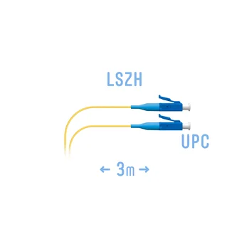 Шнур монтажный оптический LC/UPC SM G.657.A1 3 метра