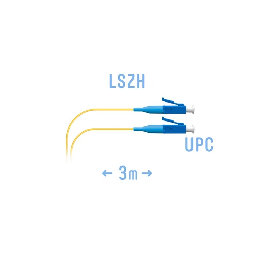 Шнур монтажный оптический LC/UPC SM G.657.A1 3 метра