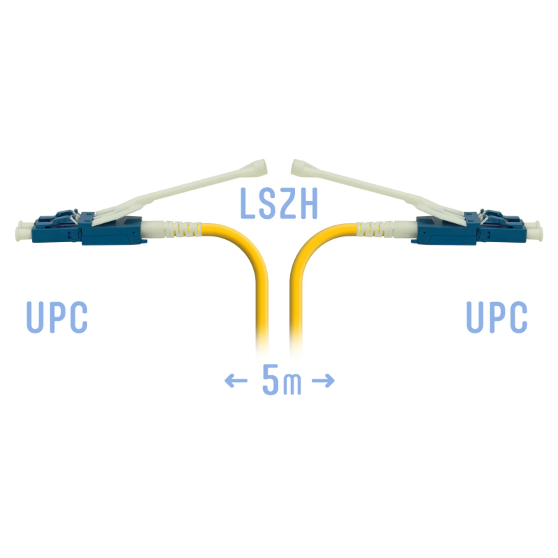 Патчкорд оптический LC/UPC SM Duplex (HD) 5 метров, волокно G.657.A1