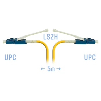 Патчкорд оптический LC/UPC SM Duplex (HD) 5 метров, волокно G.657.A1