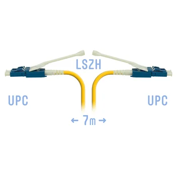 Патчкорд оптический LC/UPC SM Duplex (HD) 7 метров, волокно G.657.A1