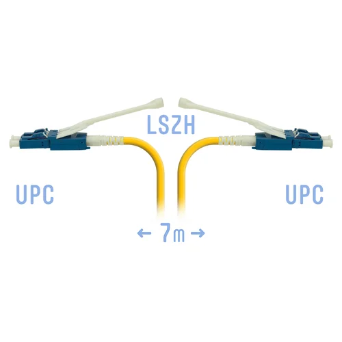 Патчкорд оптический LC/UPC SM Duplex (HD) 7 метров, волокно G.657.A1