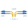 Патчкорд оптический LC/UPC SM Duplex 0.5 метр