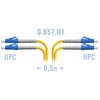Патчкорд оптический LC/UPC SM G.657.A1 Duplex 0,5 метра