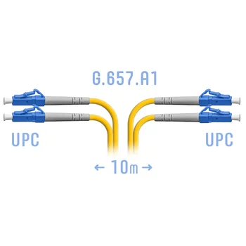 Патчкорд оптический LC/UPC SM G.657.A1 Duplex 10 метров