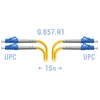 Патчкорд оптический LC/UPC SM G.657.A1 Duplex 15 метров