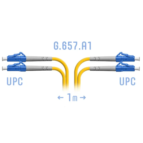 Патчкорд оптический LC/UPC SM G.657.A1 Duplex 1 метр