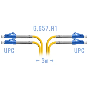 Патчкорд оптический LC/UPC SM G.657.A1 Duplex 3 метра