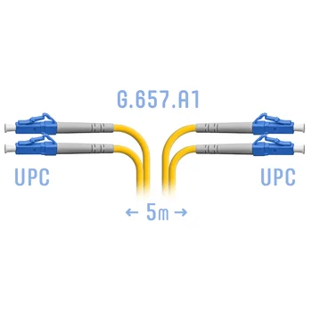 Патчкорд оптический LC/UPC SM G.657.A1 Duplex 5 метров