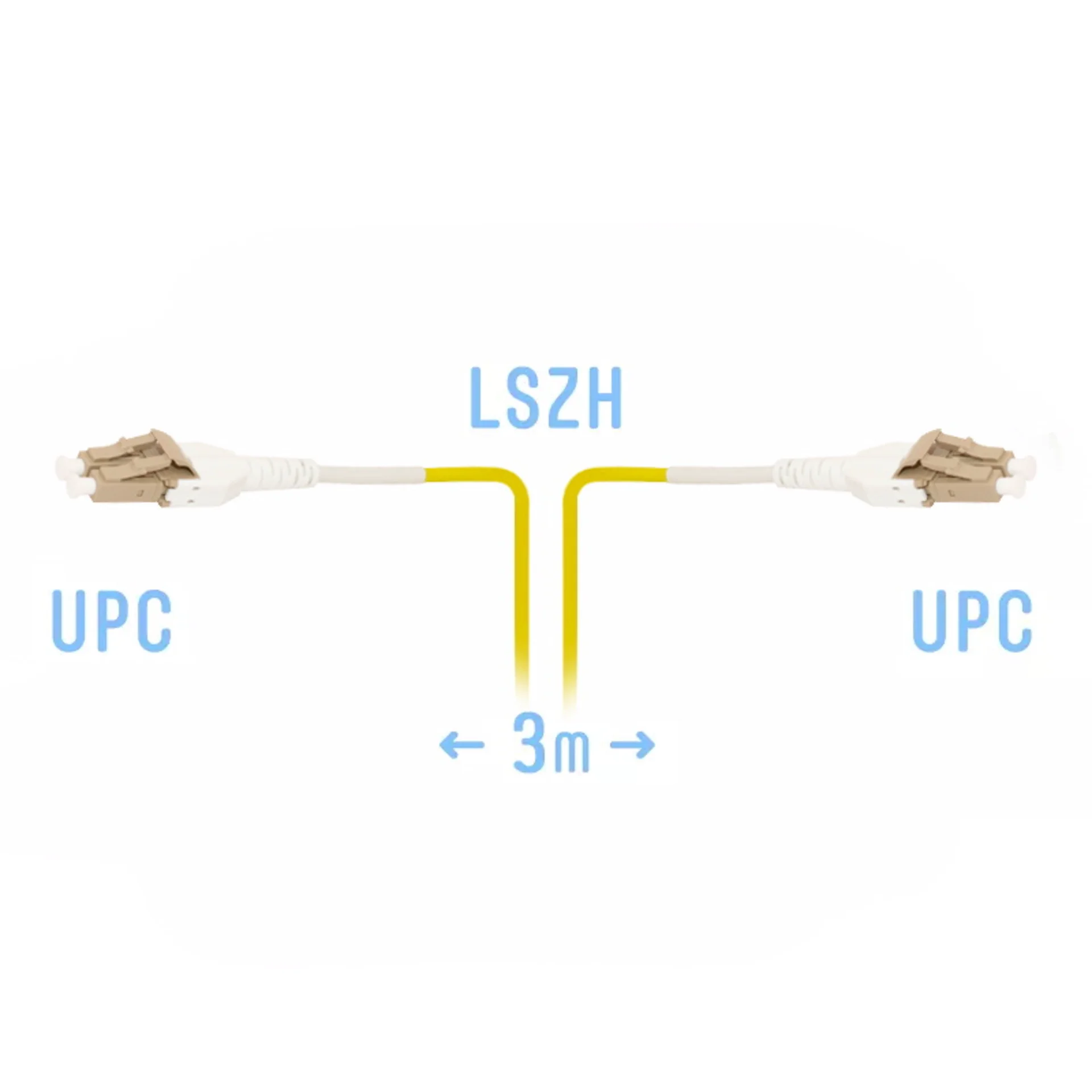 Патчкорд оптический LC/UPC-LC/UPC SM G.657.A1 Duplex Uniboot Flat Clip 3 метрa