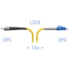 Патчкорд оптический LC/UPC-FC/UPC SM 15метров