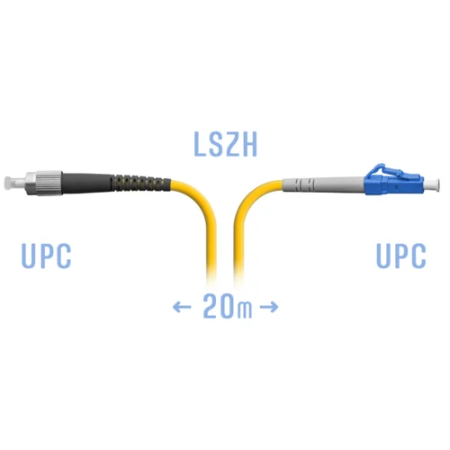 Патчкорд оптический LC/UPC-FC/UPC SM 20метров