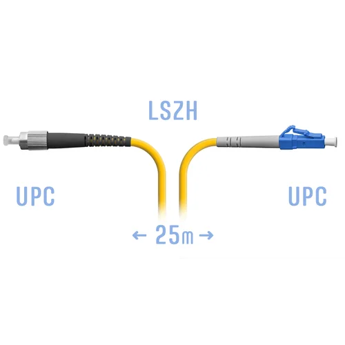 Патчкорд оптический LC/UPC-FC/UPC SM 25метров