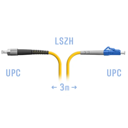Патчкорд оптический LC/UPC-FC/UPC SM 3метра