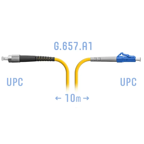 Патчкорд оптический LC/UPC-FC/UPC SM G.657.A1 10 метров