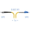 Патчкорд оптический LC/UPC-FC/UPC SM G.657.A1 1 метр