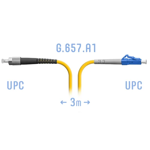 Патчкорд оптический LC/UPC-FC/UPC SM G.657.A1 3 метра