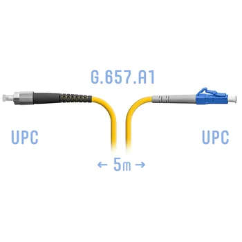 Патчкорд оптический LC/UPC-FC/UPC SM G.657.A1 5 метров