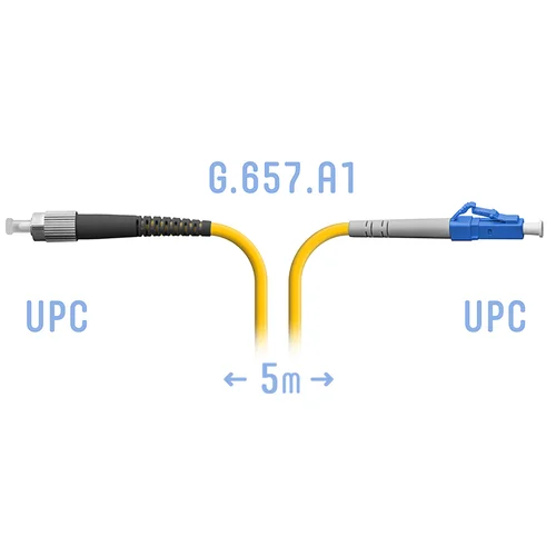 Патчкорд оптический LC/UPC-FC/UPC SM G.657.A1 5 метров