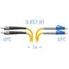 Патчкорд оптический LC/UPC-FC/UPC SM G.657.A1 Duplex 1 метр