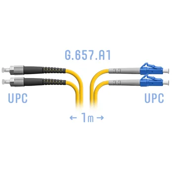 Патчкорд оптический LC/UPC-FC/UPC SM G.657.A1 Duplex 1 метр