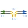 Патчкорд оптический LC/UPC-LC/APC SM Duplex 0,5 метра