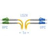 Патчкорд оптический LC/UPC-LC/APC SM Duplex 1метр