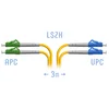 Патчкорд оптический LC/UPC-LC/APC SM Duplex 3метра