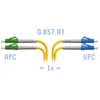 Патчкорд оптический LC/UPC-LC/APC SM G.657.A1 Duplex 1 метр