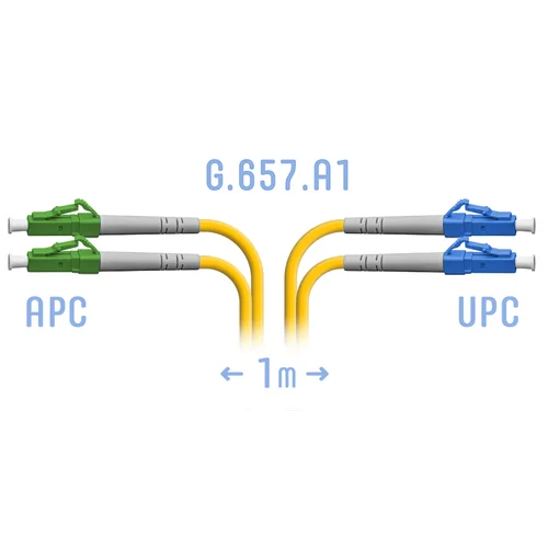 Патчкорд оптический LC/UPC-LC/APC SM G.657.A1 Duplex 1 метр