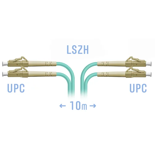 Патчкорд оптический LC/UPC MM Duplex 10 метров