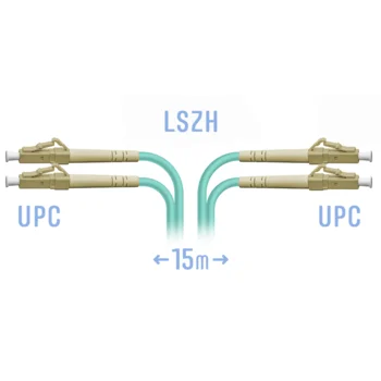 Патчкорд оптический LC/UPC MM Duplex 15 метров