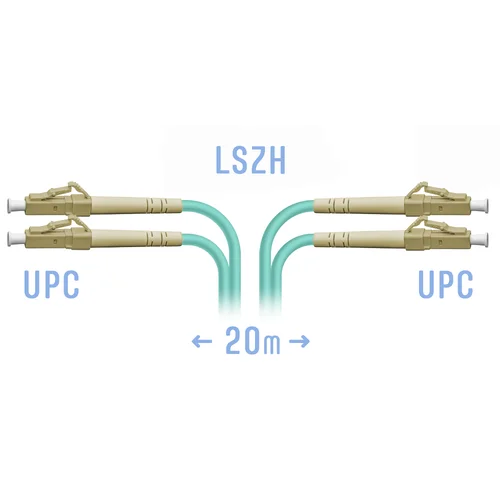 Патчкорд оптический LC/UPC MM Duplex 20 метров