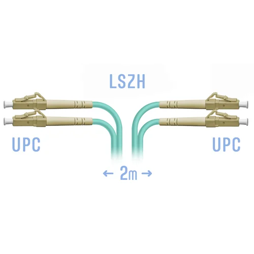 Патчкорд оптический LC/UPC MM Duplex 2 метра